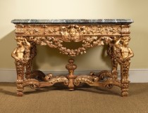 A Very Fine and Rare William and Mary Giltwood Table attributed to Jean Pelletier