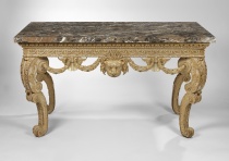 A George II white and gold carved console table